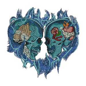 Skull Embroidery Art, Skull Embroidery , Skull Embroidery ideas , Skull Machine Embroidery, Embroidery Design Instant Download