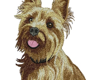 Yorkshire Terrier Dog Embroidery Design: Machine Embroidery Pattern (Digital Download)