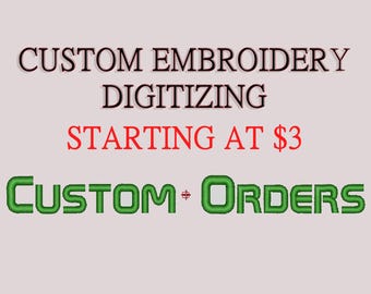 Custom Logo Embroidery Digitizing Service (Digital File)
