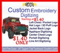 Custom Embroidery Digitizing Service: Logo & Image Design (Digital File Only)