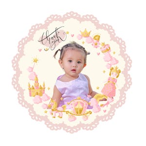 Personalized Princess Birthday Party Stickers | 1st Birthday | Thankyou Cards | Party Decor| Goodie Bags | Birthday Decor | Princess Party