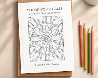 Mandala målarbok för vuxna, 51 designer + affirmationer, välbefinnande mindfulness-present