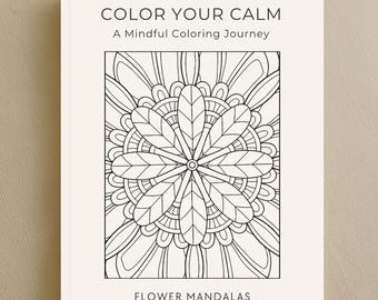 Mandala målarbok för vuxna | Mindfulness och stresslindring | 51 mandalas + positiva affirmationer