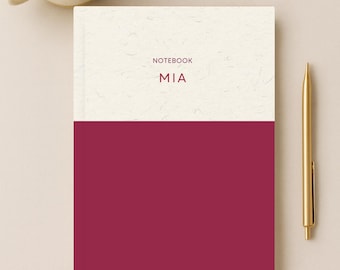 Minimalist Custom Name Journal, Hardcover or Softcover, Personalized Minimalist Notebook, Thoughtful gift for a friend