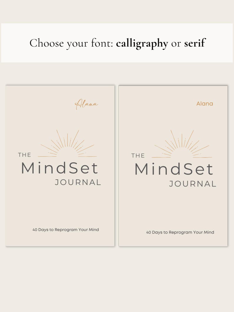 40-Day Mindset Reset Journal, Guided Clarity Prompts for Self-Discovery, Gratitude Affirmations image 9