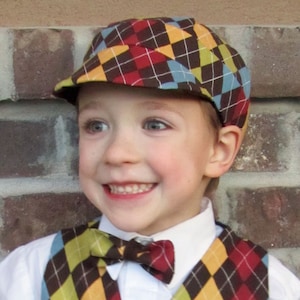 Newsboy Hat Sewing Pattern PDF. Sizes 0-adult. Unisex. Baby, Toddler, Child, Adult. Boy, Girl. image 2