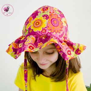 Ruffle Sun Hat Sewing Pattern PDF. Sizes 0-10 years. image 2