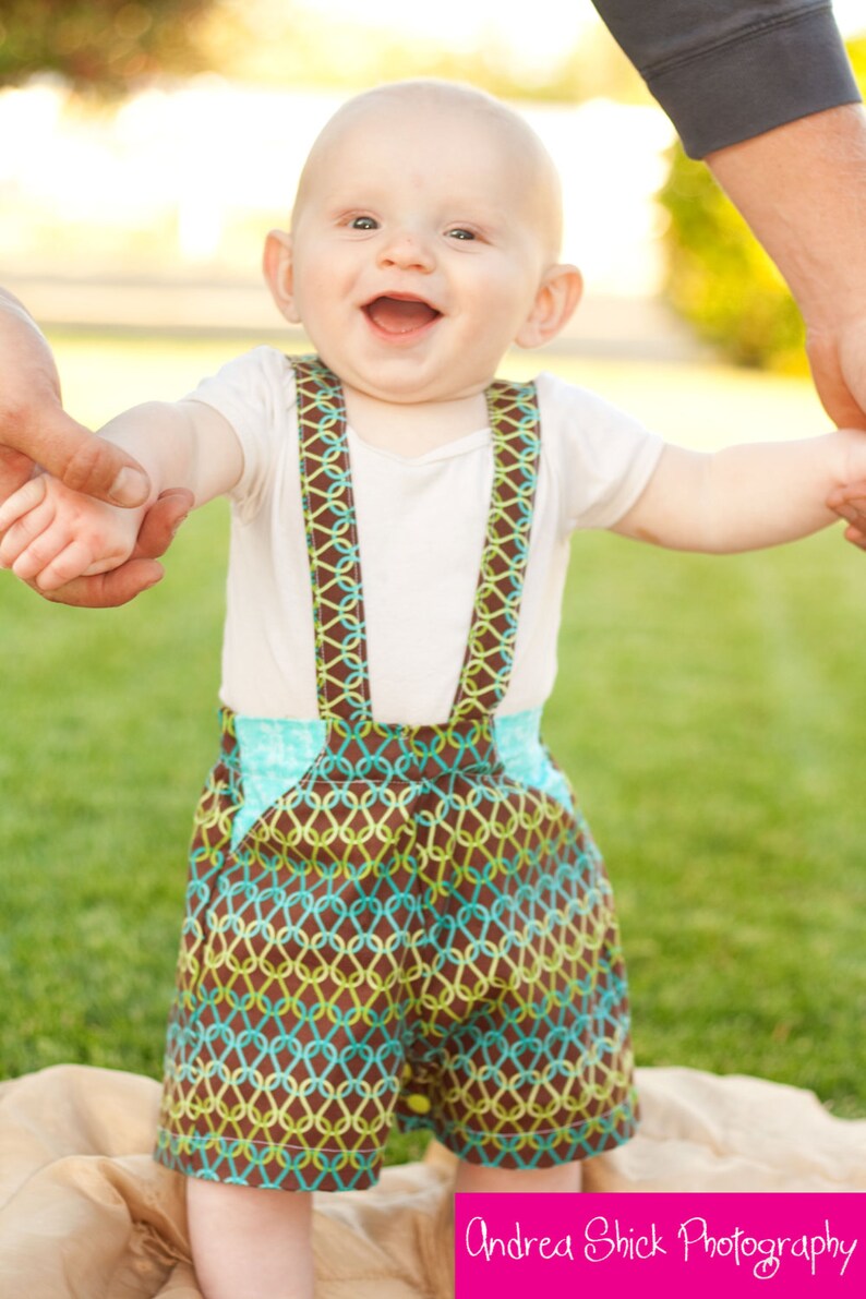 Pattern Bundle: Dapper Dudes and Dolls Suspender Shorts and Bow Tie PDF Sewing Patterns. image 2