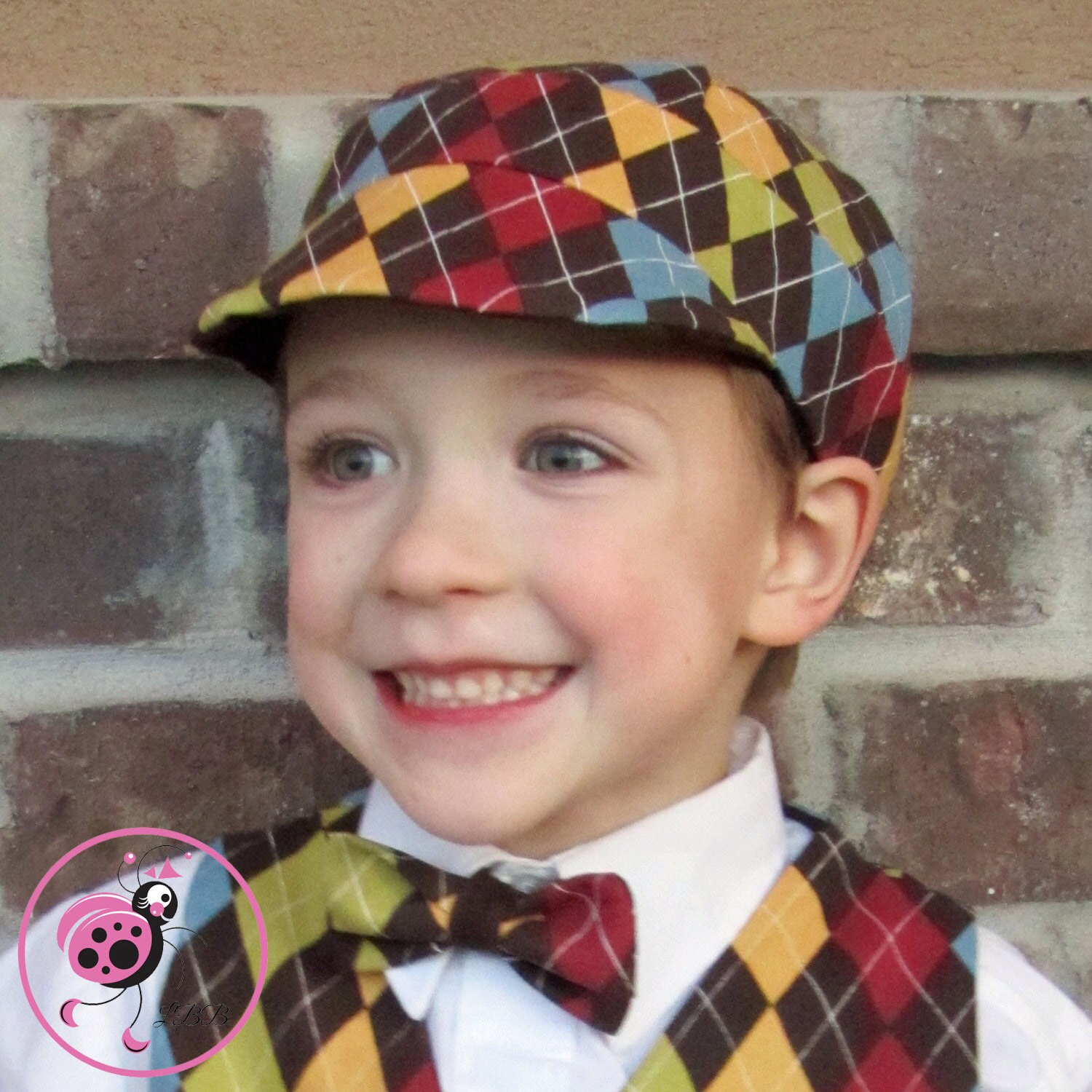 Pattern Bundle Dapper Dudes and Dolls Suspender Shorts, Newsboy Hat
