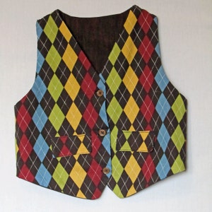 Gents and Ladies Reversible Vest Sewing Pattern PDF epattern. Boy, Girl, Baby. Size Newborn-12 image 1