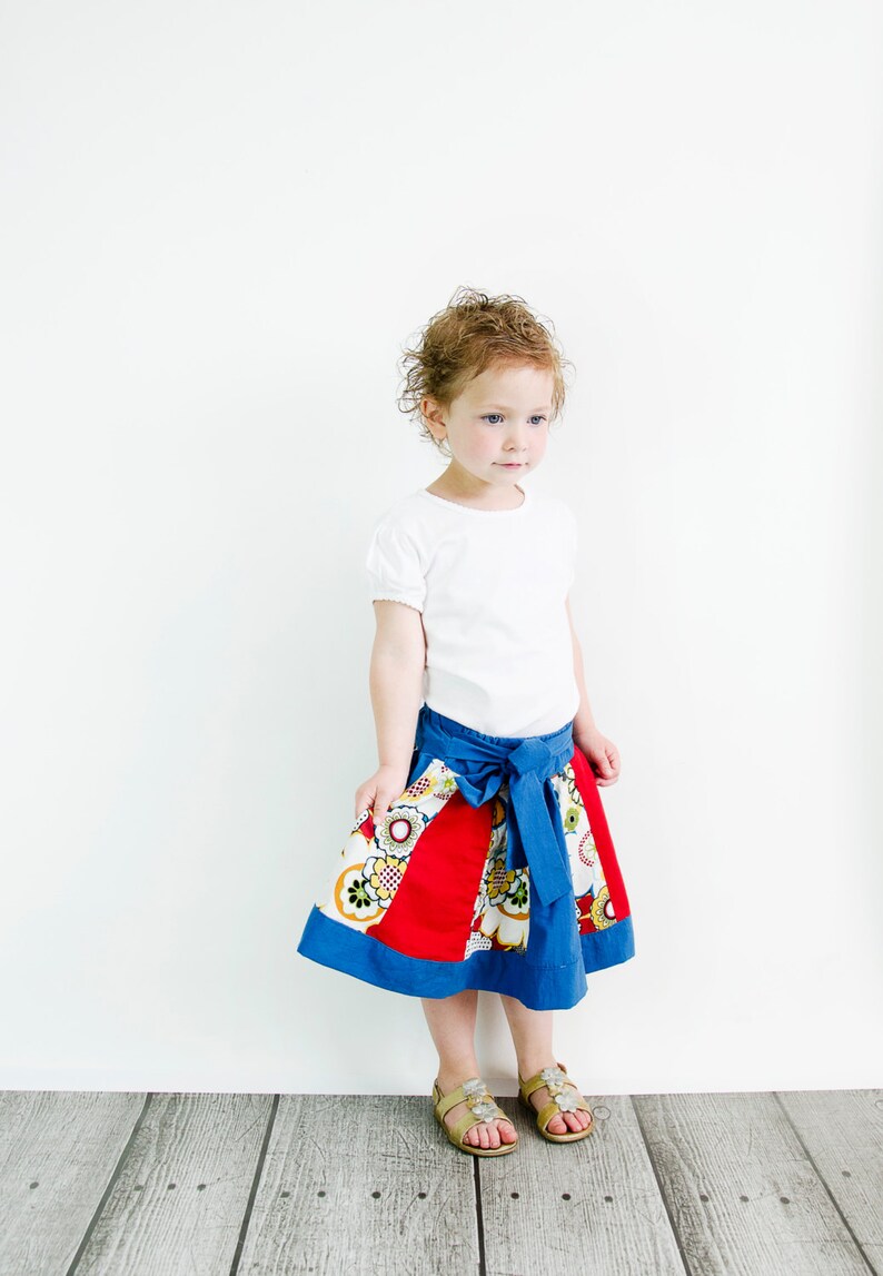 SALE Patchwork Circle Skirt PDF Sewing Pattern. Size 6 months-8 years image 5