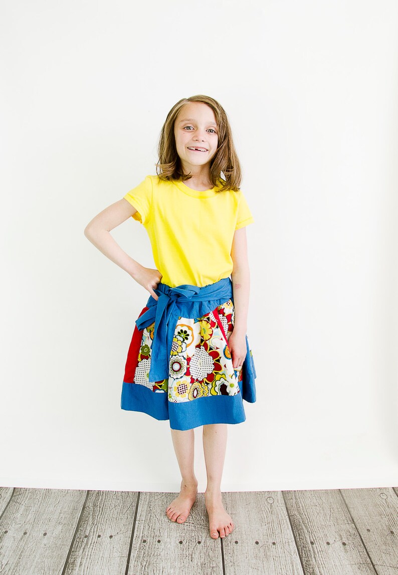 SALE Patchwork Circle Skirt PDF Sewing Pattern. Size 6 months-8 years image 2