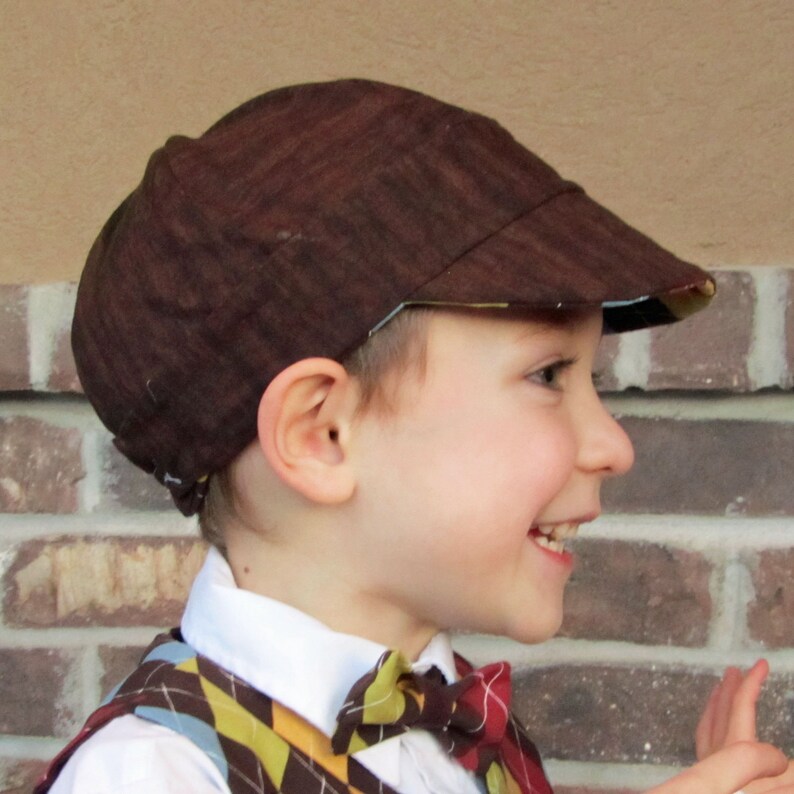 Newsboy Hat Sewing Pattern PDF. Sizes 0-adult. Unisex. Baby, Toddler, Child, Adult. Boy, Girl. image 3