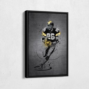 Rod Woodson Neon Poster Pittsburgh Steelers #26 NFL Framed Canvas Wall Art Home Decor Man Cave Gift Football Art Print