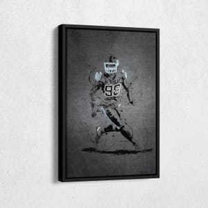Maxx Crosby Neon Poster Las Vegas Raiders #98 NFL Framed Canvas Wall Art Home Decor Man Cave Gift Football Art Print