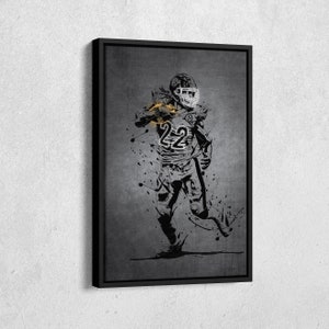 Najee Harris Poster Neon Pittsburgh Steelers NFL Canvas Wall Art Home Decor Framed Poster Man Cave Gift