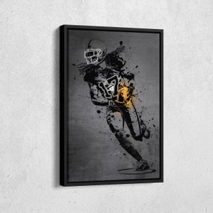 Davante Adams Poster Neon Las Vegas Raiders NFL Canvas Wall Art Home Decor Framed Poster Man Cave Gift