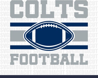 Colts football SVG Cricut cut file. Love team PNG clipart. Rugby silhouette print. Sublimation Ai, Eps, Jpg. Sports fan gift. Go Colts. CNC.