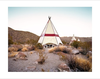 Original Fine Art Photography Print Photograph Americana Mid Century Big Bend Vintage Desert Road Trip Minimalist Film Texas
