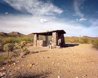 Original Fine Art Photography / Print / Photograph, Vintage, Architecture, Desert, History, Road Trip, Americana, Minimalist Film Summer