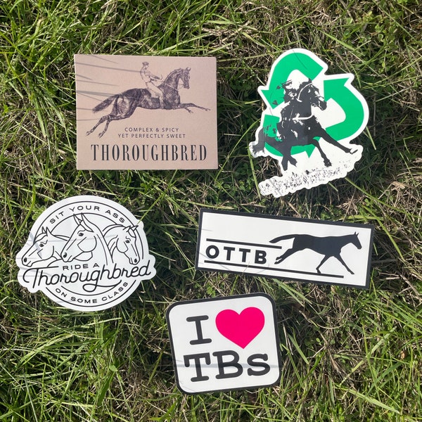 OTTB Sticker Pack | Thoroughbred Stickers - OTTB Logo - OTTB Decal - Thoroughbred Decal - Horse Stickers - Equestrian Stickers