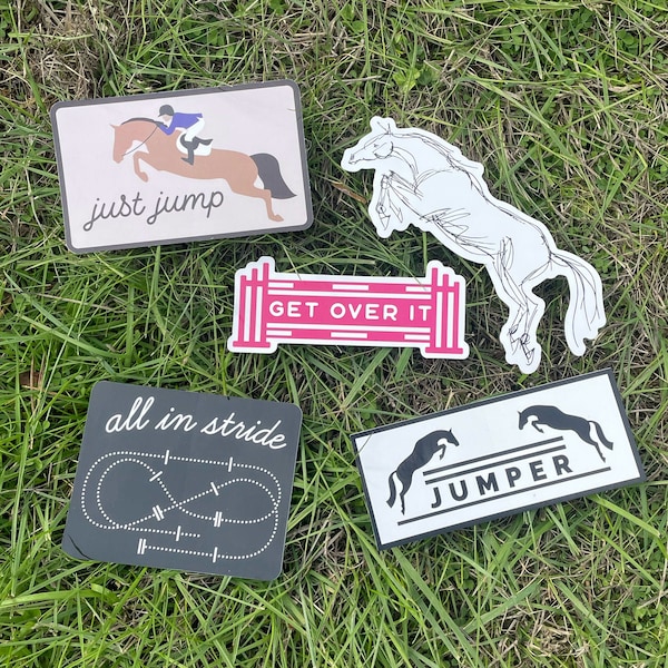 Jumper Sticker Pack | Equestrian Stickers - Show Jumping Decal - Hunter Jumper Stickers - Equitation Stickers - Equestrian Decal
