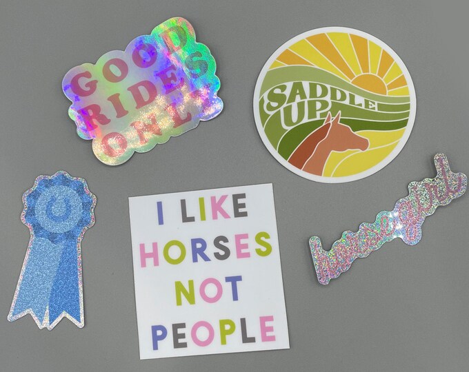 Horse Sticker 5pack Horse Sticker Pack Horse Stickers Etsy