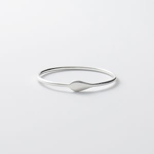 Druppelring, handgemaakte sterlingzilveren ring, eenvoudige alledaagse, minimalistische sieraden
