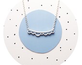 Cloud Necklace | Cut-out Small Cloud Necklace in Solid Sterling Silver OR Solid .9ct Yellow Gold Handcrafted by Ginny Reynders