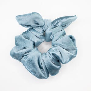Matching Dog Owner Scrunchie • Sea Glass Blue Velvet
