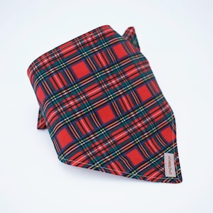 Dog Bandana • Organic Cotton Sateen • Stewart Plaid