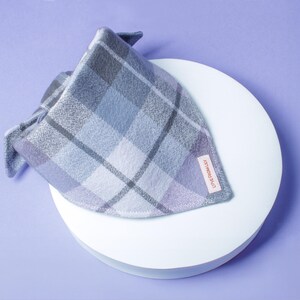 Dog Bandana • Organic Lavender & Grey Flannel
