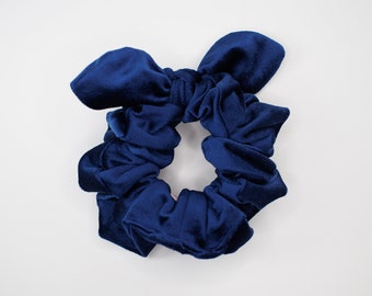 Matching Dog Owner Scrunchie • Navy Blue Velvet