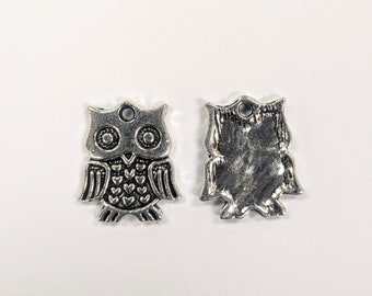 Pewter Owl Charm Lot