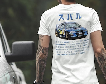 Uniseks Subaru Impreza Retro Car T-shirt Japanse stijl