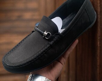 Handcrafted Black Leather Men's Shoes with White Sole, Made from 100% Genuine Leather! Elegant and Ultra Durable