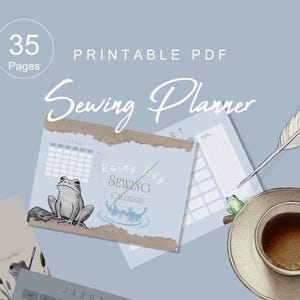 Sewing Planner Printable PDF - UK A4 & US Letter- Journal - Sewing Business Planner-Calendar