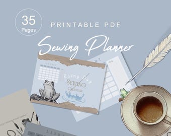 Sewing Planner Printable PDF - UK A4 & US Letter- Journal - Sewing Business Planner-Calendar