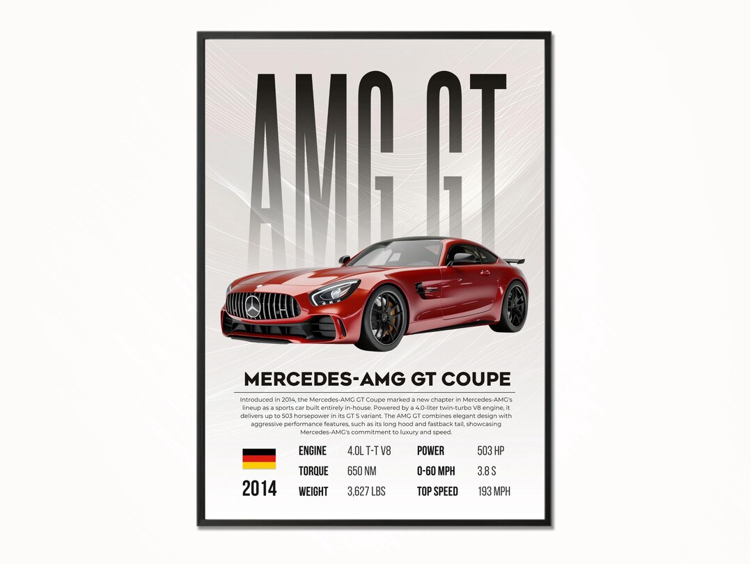 Amg Rapper Poster Mercedes-amg GT Coupe Poster Digital Download Hyper Car Poster Super ...