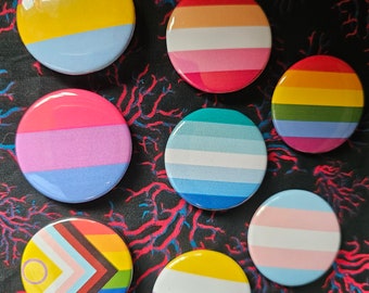 Various Pride Flag 1.5" Pinback Buttons