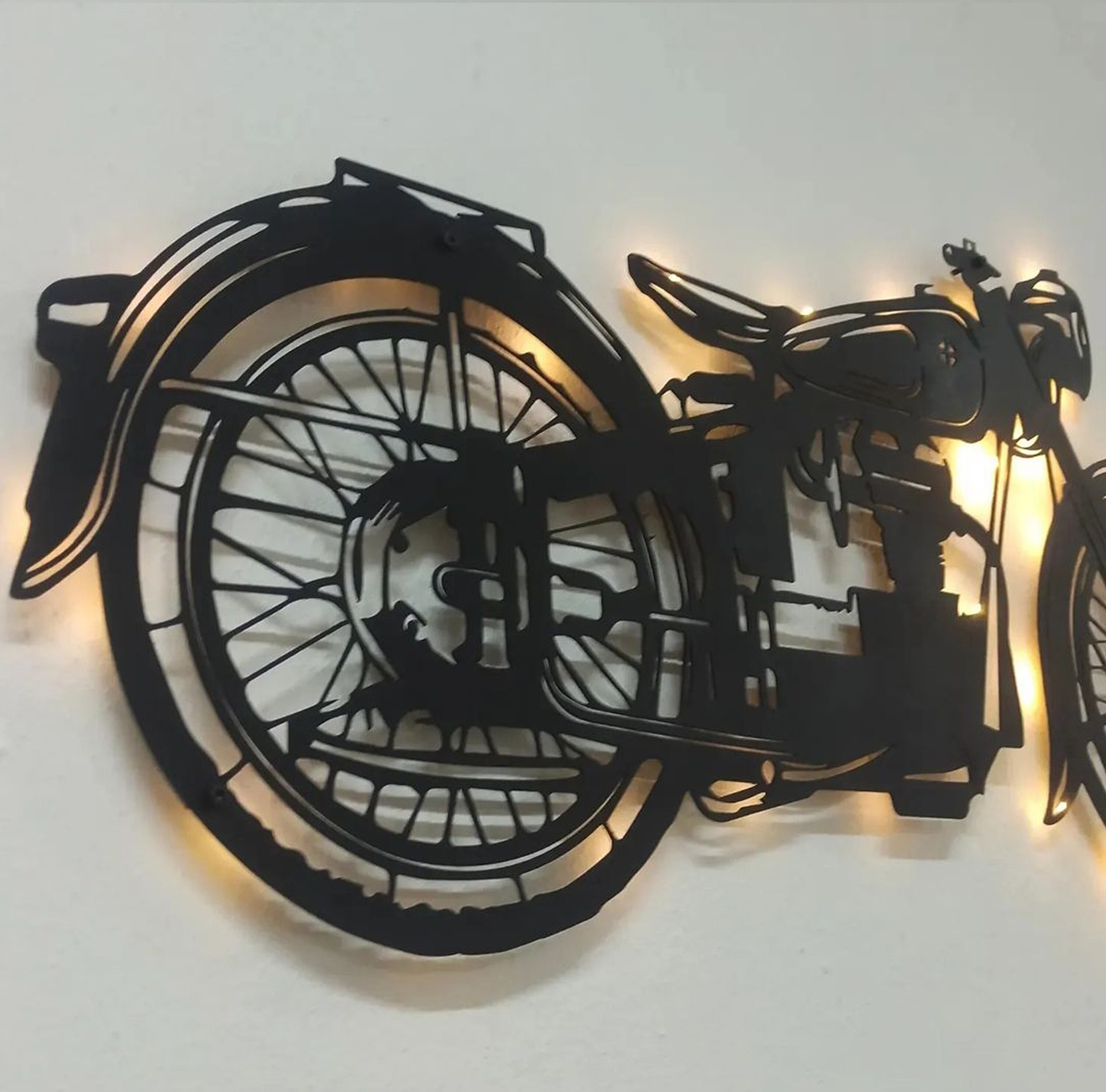 Motorcycle Light Wall Art, Motorcycle Gifts for Men, Cafe Racer ...