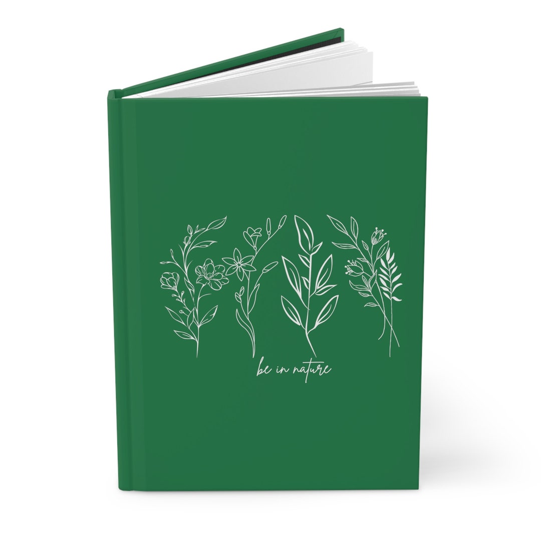 Wildflower Nature Journal: Dark Green Hardcover, 150 Lined Pages - Etsy
