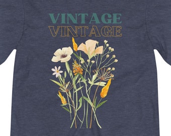 Vintage Watercolor Floral Long Sleeve T-Shirt | Wildflowers, Boho (S-2XL)