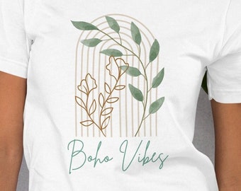 Boho Vibes Graphic T-shirt for Women | Boho Aesthetic (S-2XL)