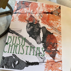 Native australian bush Christmas cards