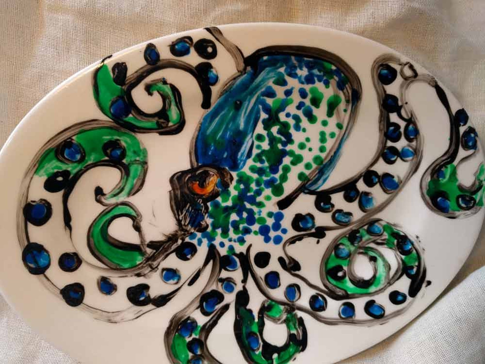 Octopus Plate Etsy