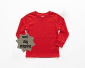 4th of July Wholesale Gildan Red Long sleeve Youth Sublimation Plain T shirt Kid Shirt Blank Boy Girl DIY Sale Clearance Next Day Shipping