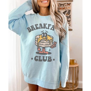 Breakfast Club Aesthetic Bohemian Retro Vintage Comfort Colors Sweatshirt Oversized Graphic Sweatshirt Grunge Hippie Boho idea Graphic Funny
