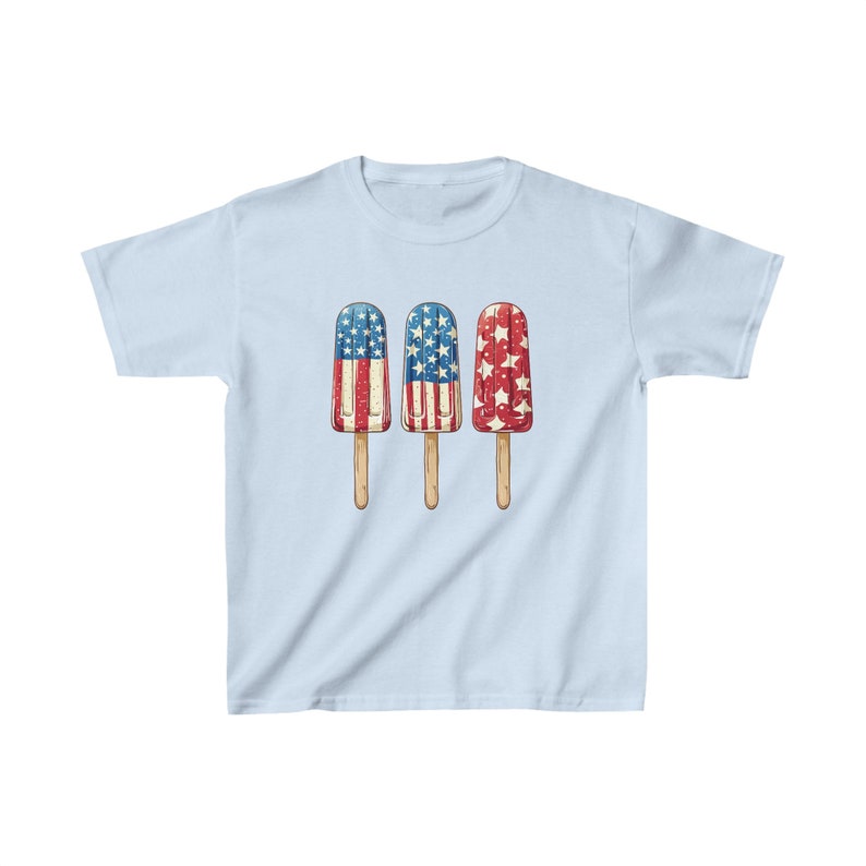 Kid USA Shirt Child 4th of July Top Fourth of July for Kid Patriotic Shirt Kid 4th of July Cute America Popsicle Toddler Top Matching Kids