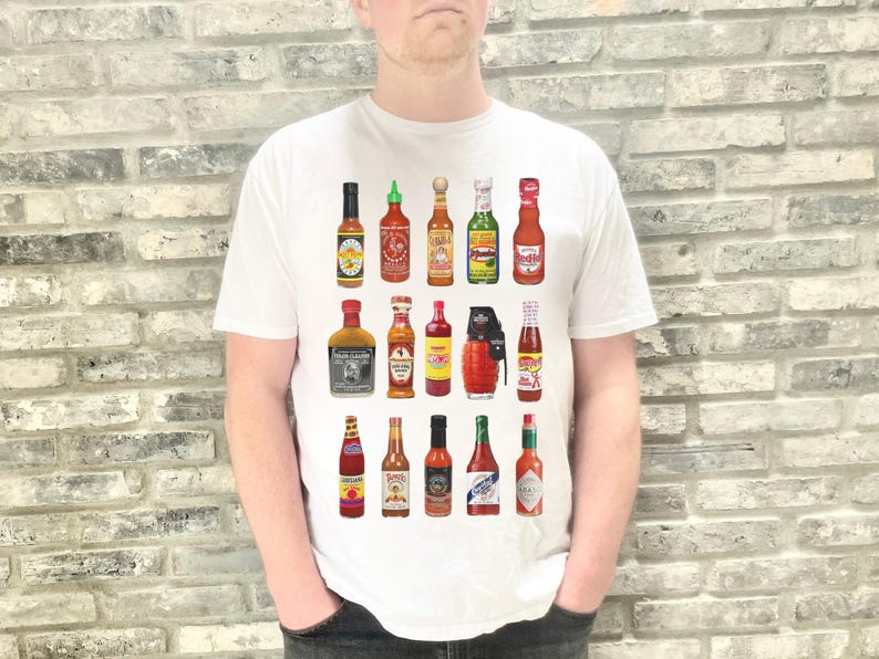 Hot Sauce Lover Boyfriend Foodie Siracha Frank Red Hot Tabasco Tapatio Grandpa Shirt Gift for Dad Mexican Food Pun Taco Father Christmas